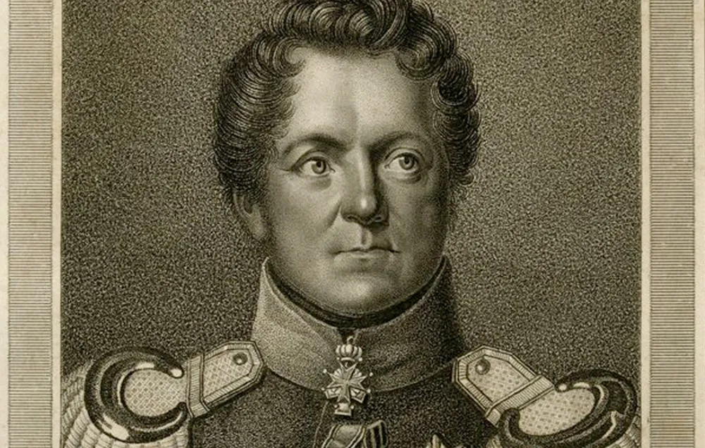 An engraving of Gneisenau, the Prussian Chief of Staff at the Battle of Waterloo