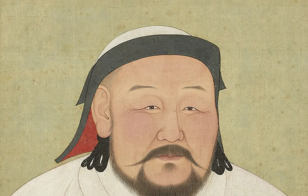 A 13th century image of the Yuan emperor of China, Kublai Khan