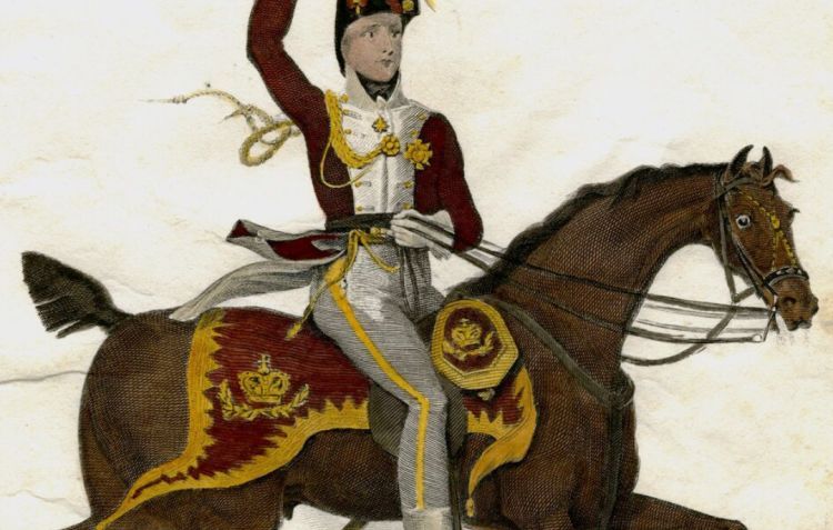 A colour engraving of the Prince of Orange, a commander at the Battle of Waterloo