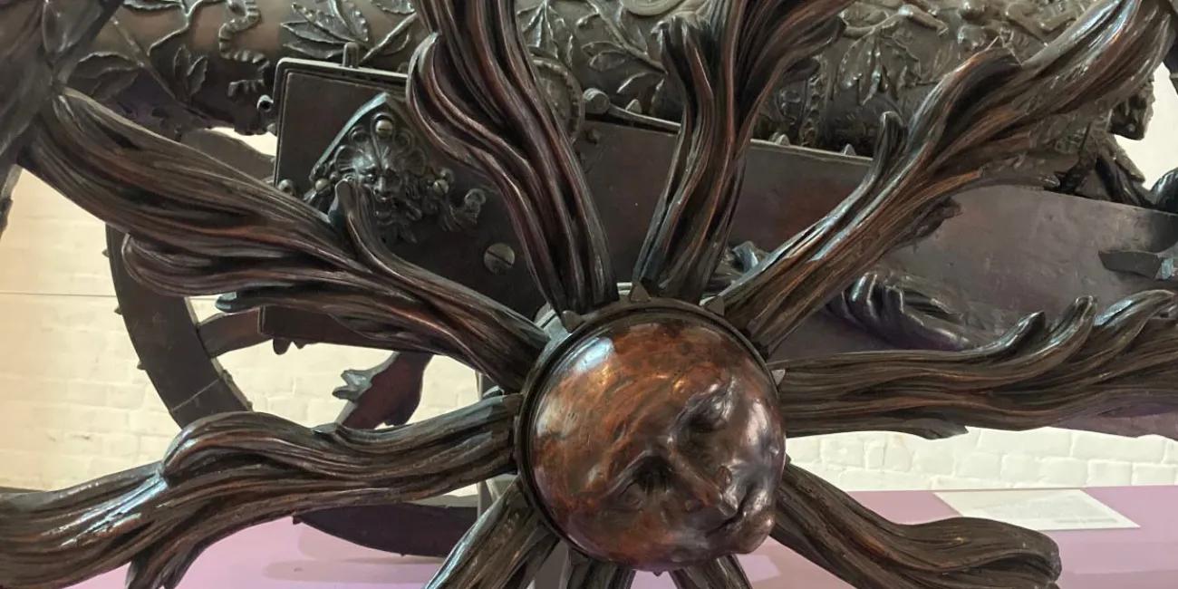 The Furies gun a highly decorated gun carriage with intricate carvings