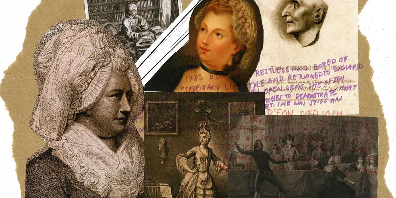 montage of images of chevaliere d'Eon