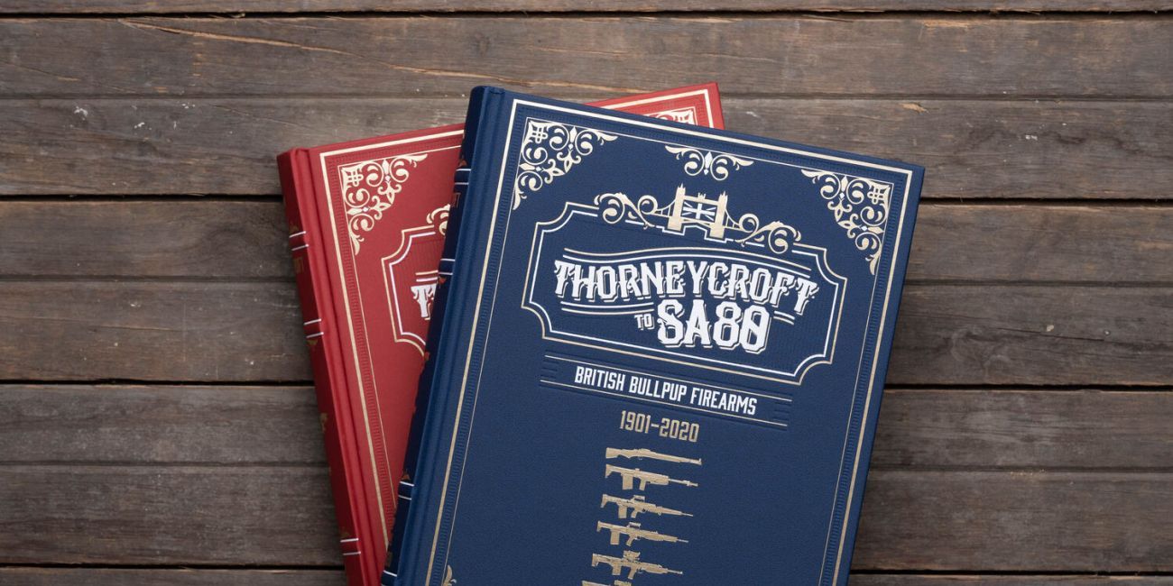 Headstamp book covers on wooden background