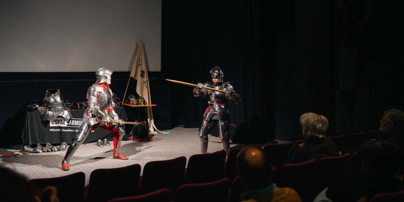 Live interpretation display for Baz Luhrmann research visit