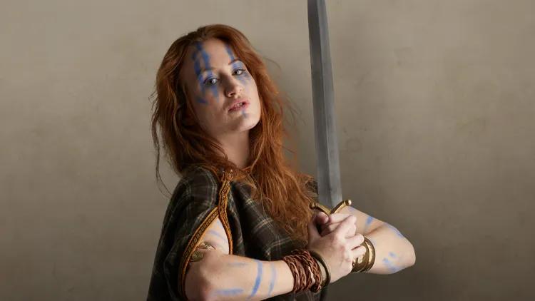 Boudicca wielding sword