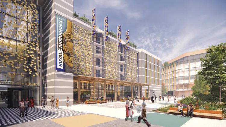 computer generated image of the proposed new look Royal Armouries entrance