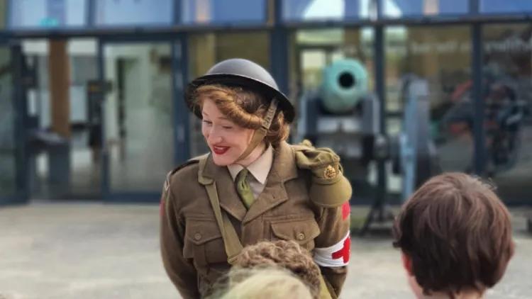 Woman in Second World War nurse uniform