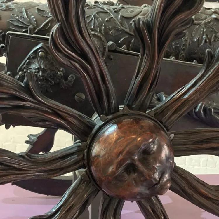 The Furies gun a highly decorated gun carriage with intricate carvings