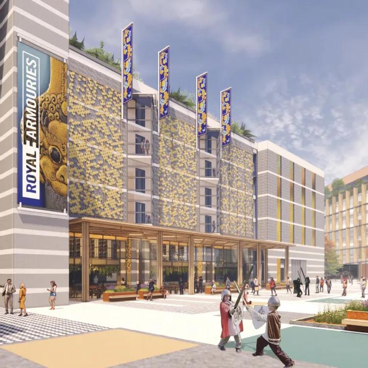 computer generated image of the proposed new look Royal Armouries entrance