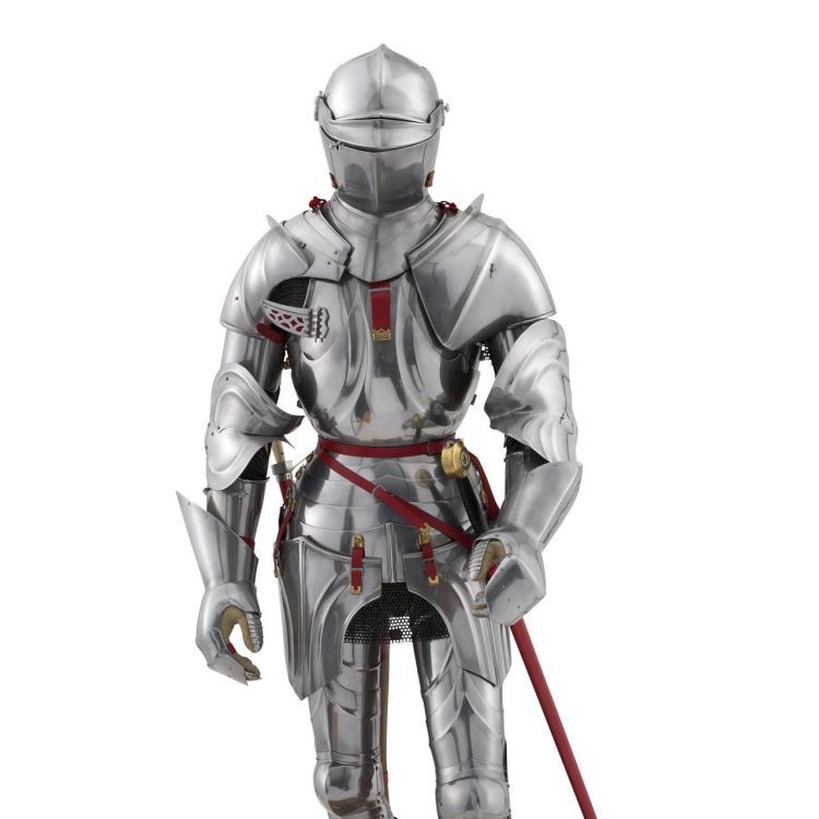 A full profile of a model armour facing forward 