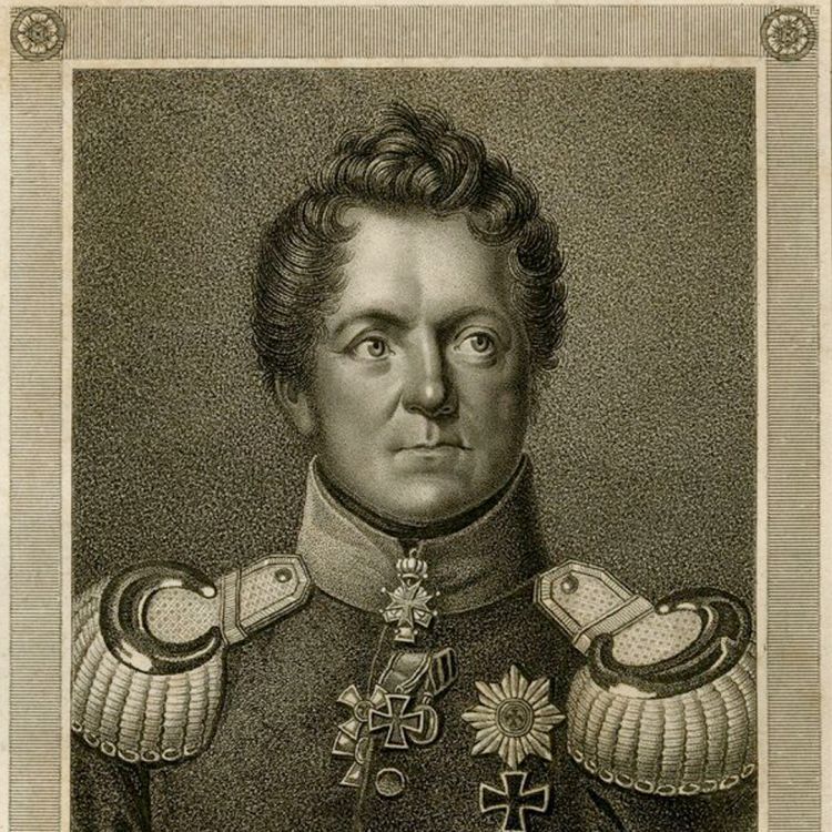 An engraving of Gneisenau, the Prussian Chief of Staff at the Battle of Waterloo