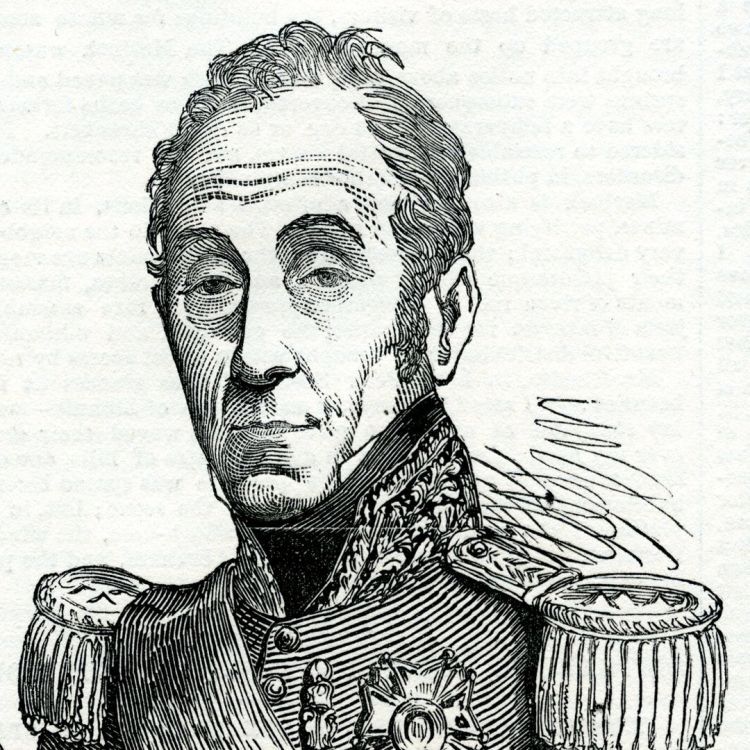 An engraving of an older looking Marshal Exelmans