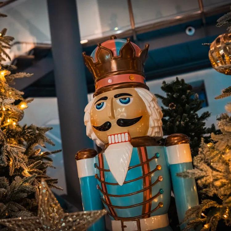 Nutcracker model and Christmas tree
