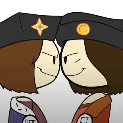 Two animated kings head to head 