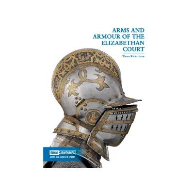 Book cover showing a highly decorated Elizabethan armoured helmet with a visor
