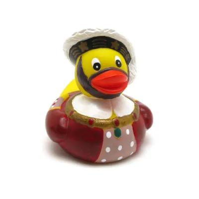 yellow bath time rubber duck dressed in Henry VIII costume