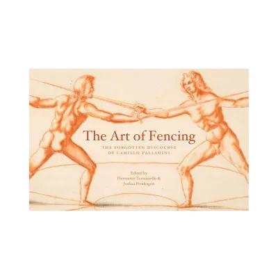 orange tinted book cover depicting two men fencing