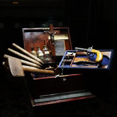 Vampire Killing Kit displayed with contents showing on box