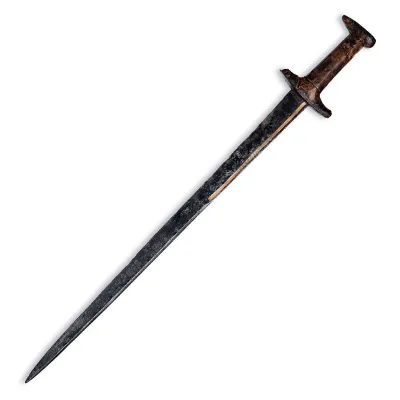 A dagger with a capital I shaped hilt and long slender blade