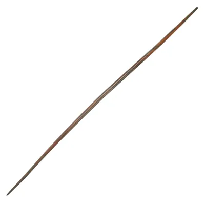 Yew longbow, tapering to points at the ends to allow for nocks