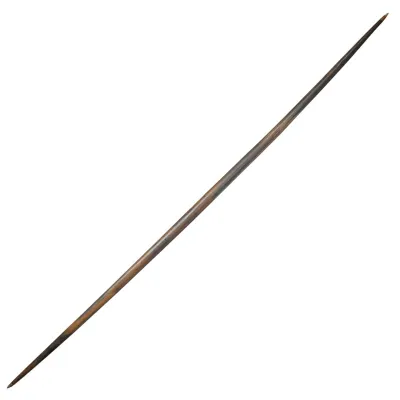 Yew longbow tapering at the ends to allow for nocks, now missing