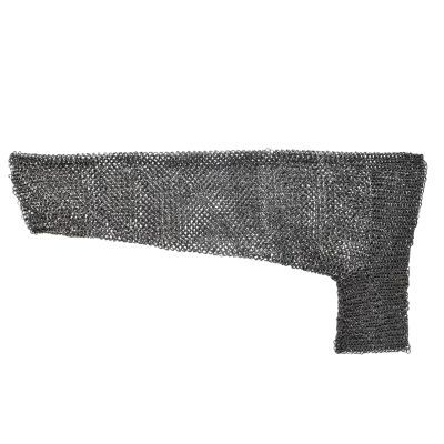 A full length sleeve of interlocking iron rings in dull grey