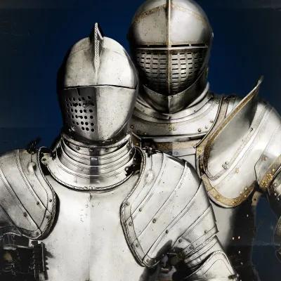 Field and tilt armour, 'William the Conqueror' armour.' With Henry the VIII's tournament armour.