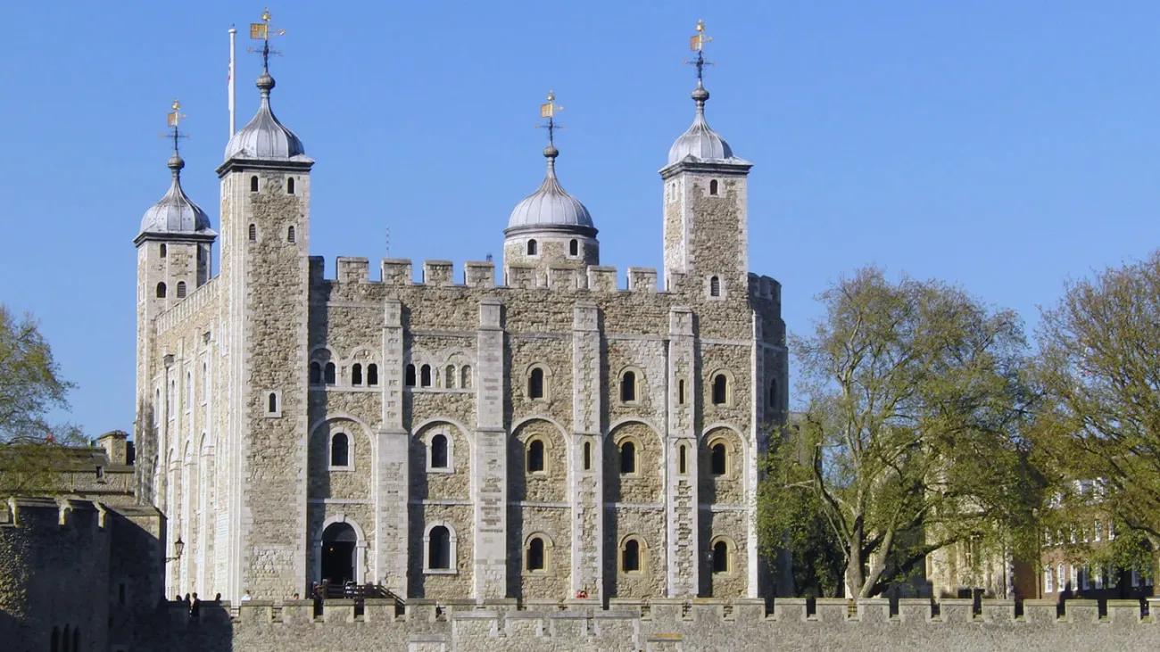 White stone tower at the Tower of London