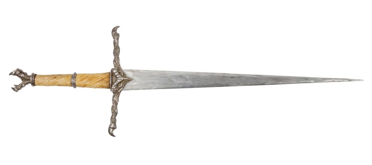 A profile of an aluminium sword with a resin grip