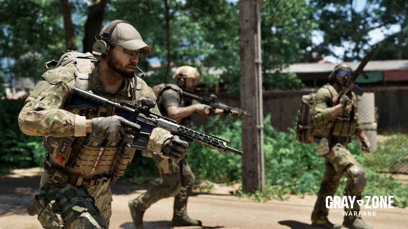 Three soldiers holding firearms from the game 'Gray Zone'