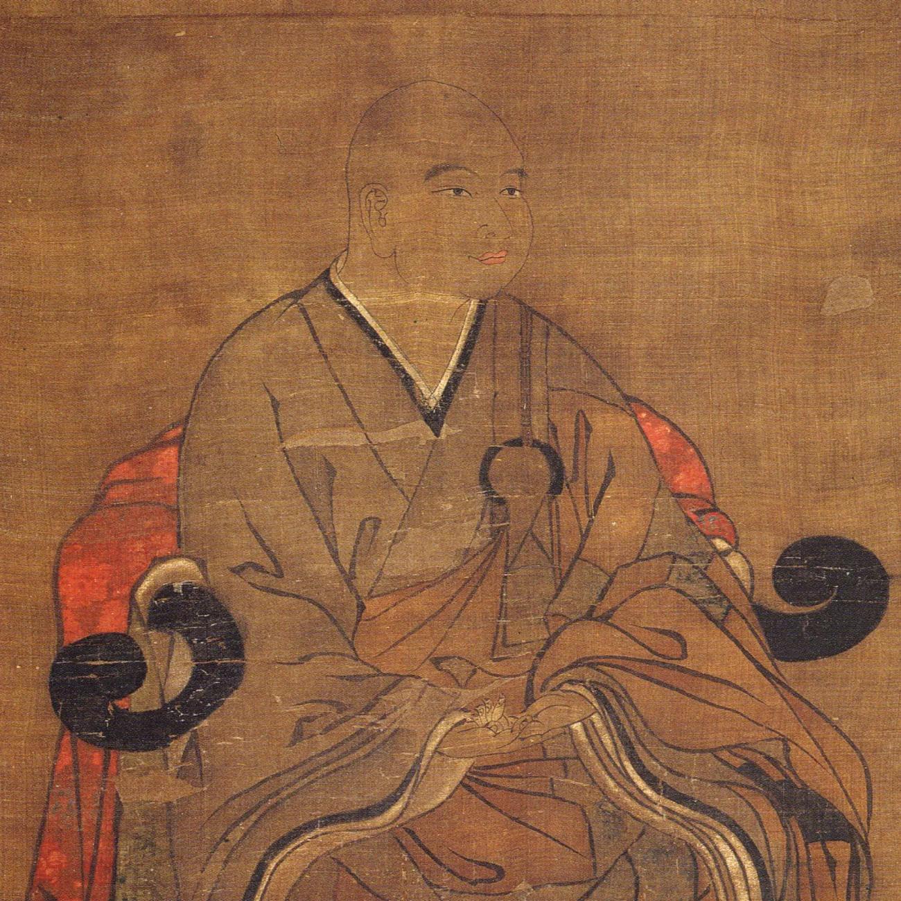 A colour portrait of Hojo Tokimune, Shogunate regent of Japan