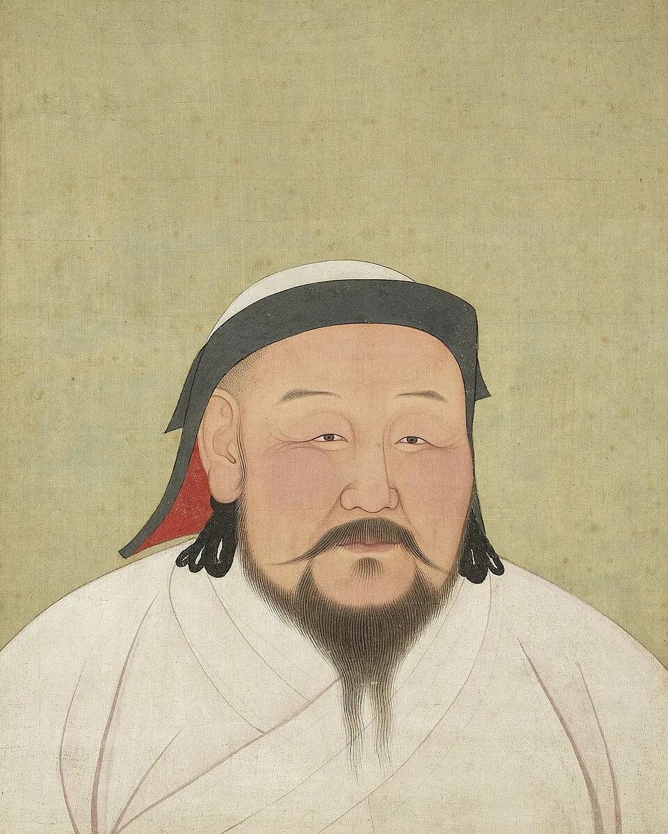 A 13th century image of the Yuan emperor of China, Kublai Khan