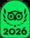 Green badge Tripadvisor logo 2026