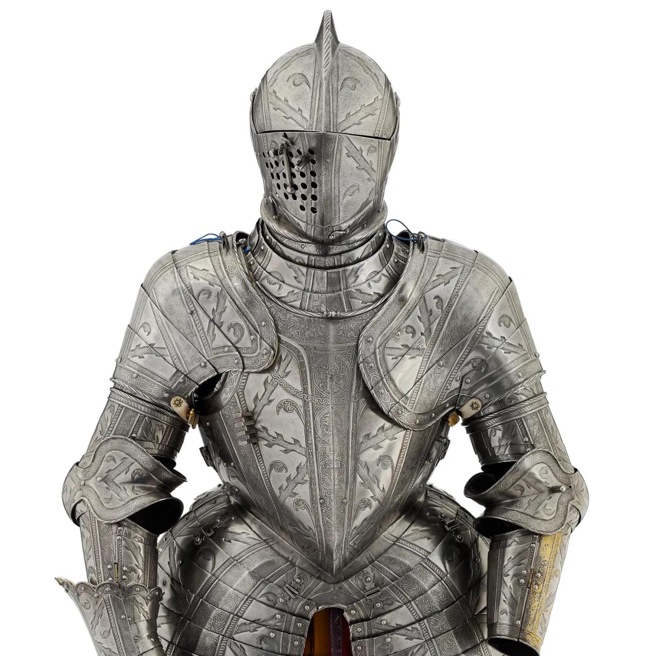 Field and tilt suit of engraved armour owned by Robert Dudley, Earl of Leicester