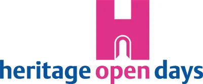 Heritage Open Days logo in pink and blue