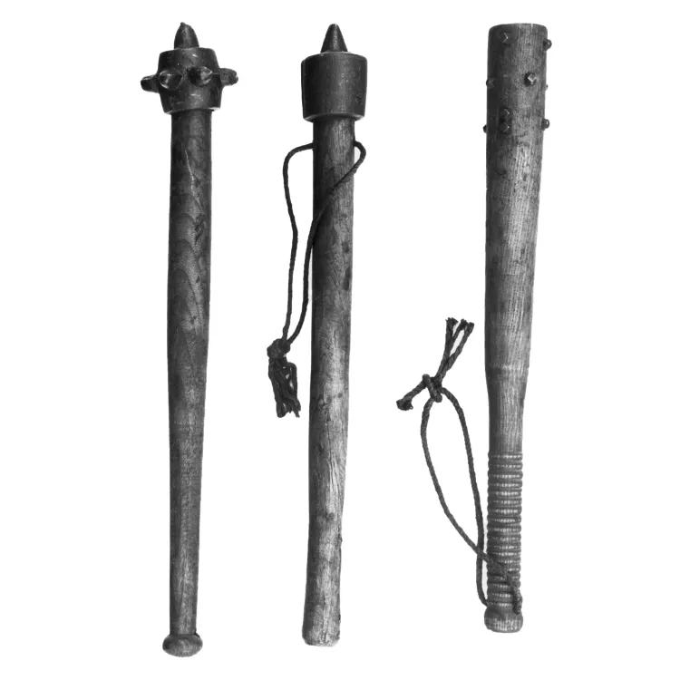 Three trench clubs side by side