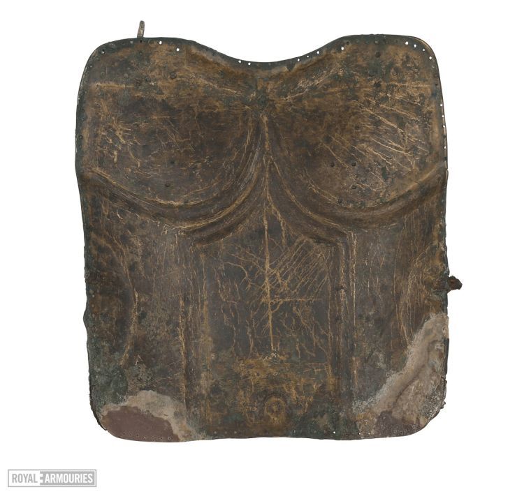 Ancient Greek Bronze chest plate with basic muscle design on the front