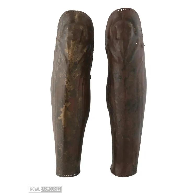 Ancient Greek Bronze shin guards
