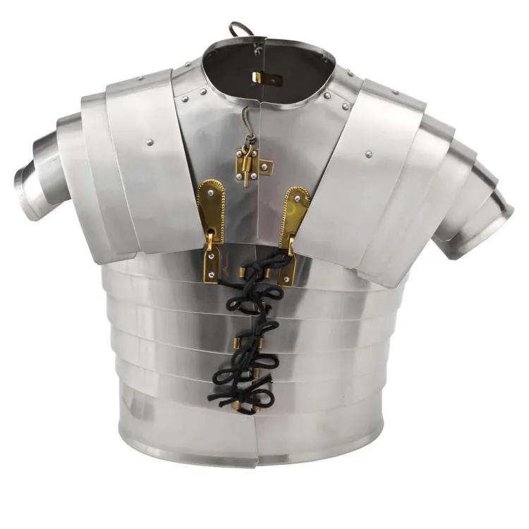 Roman armour of lorica segmentata. Long thin strips of metal formed to cover the torso and shoulders