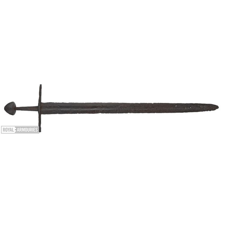 Sword with brazil nut pommel