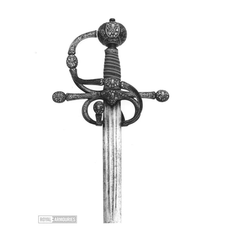 Gilded basket sword hilt