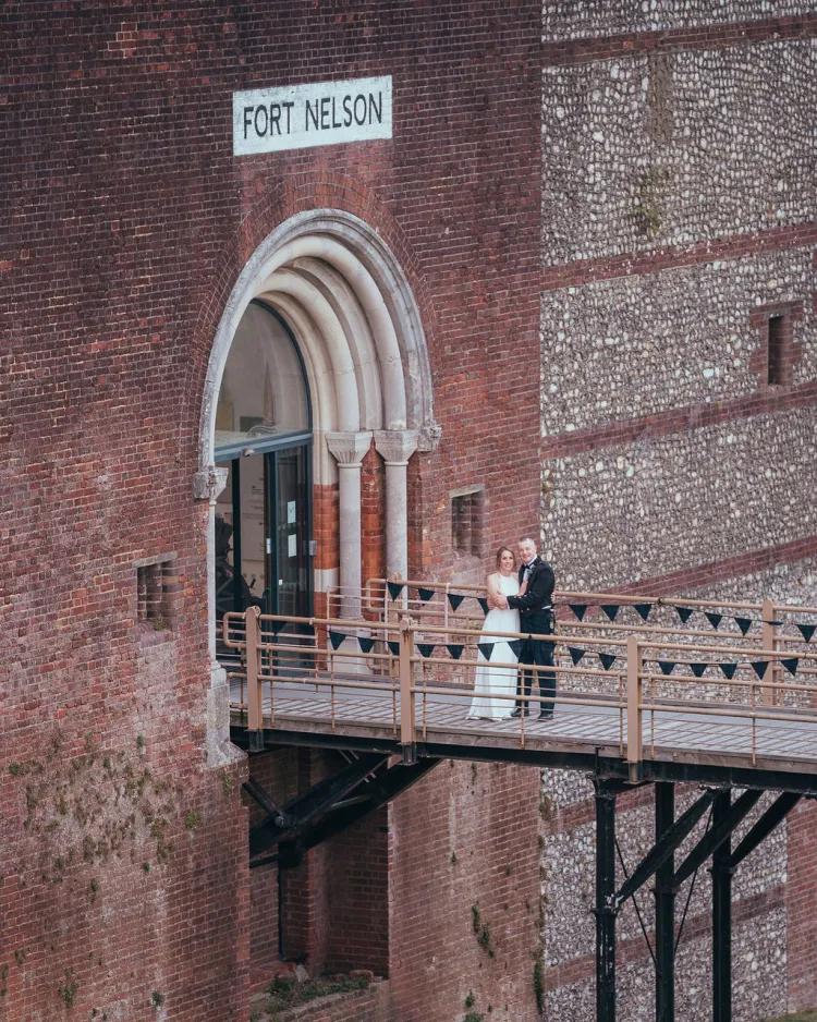 Wedding picture bridge Fort Nelson